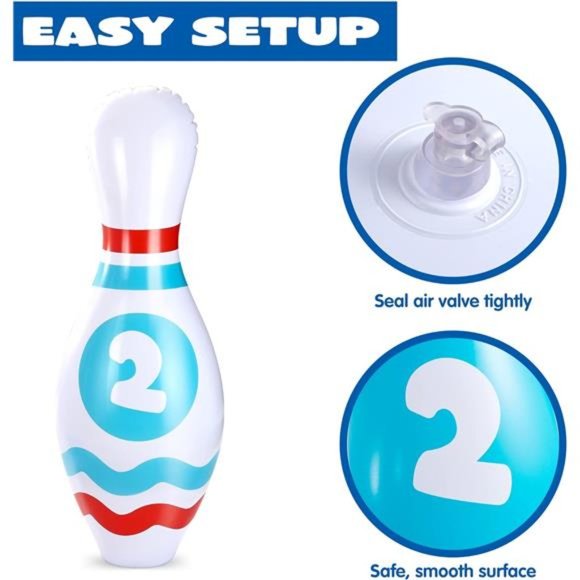 Giant Inflatable Bowling Set for Kids and Adults, Christmas Birthday Party Games - Picture 5 of 7